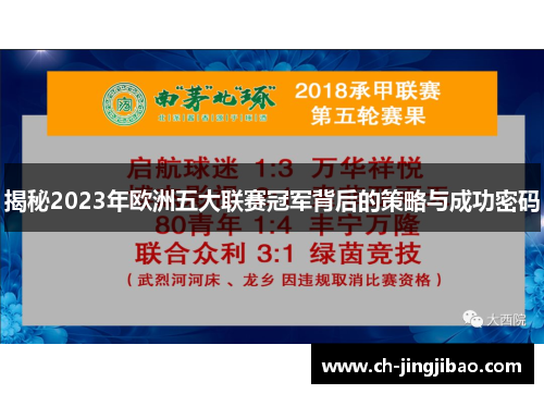 揭秘2023年欧洲五大联赛冠军背后的策略与成功密码